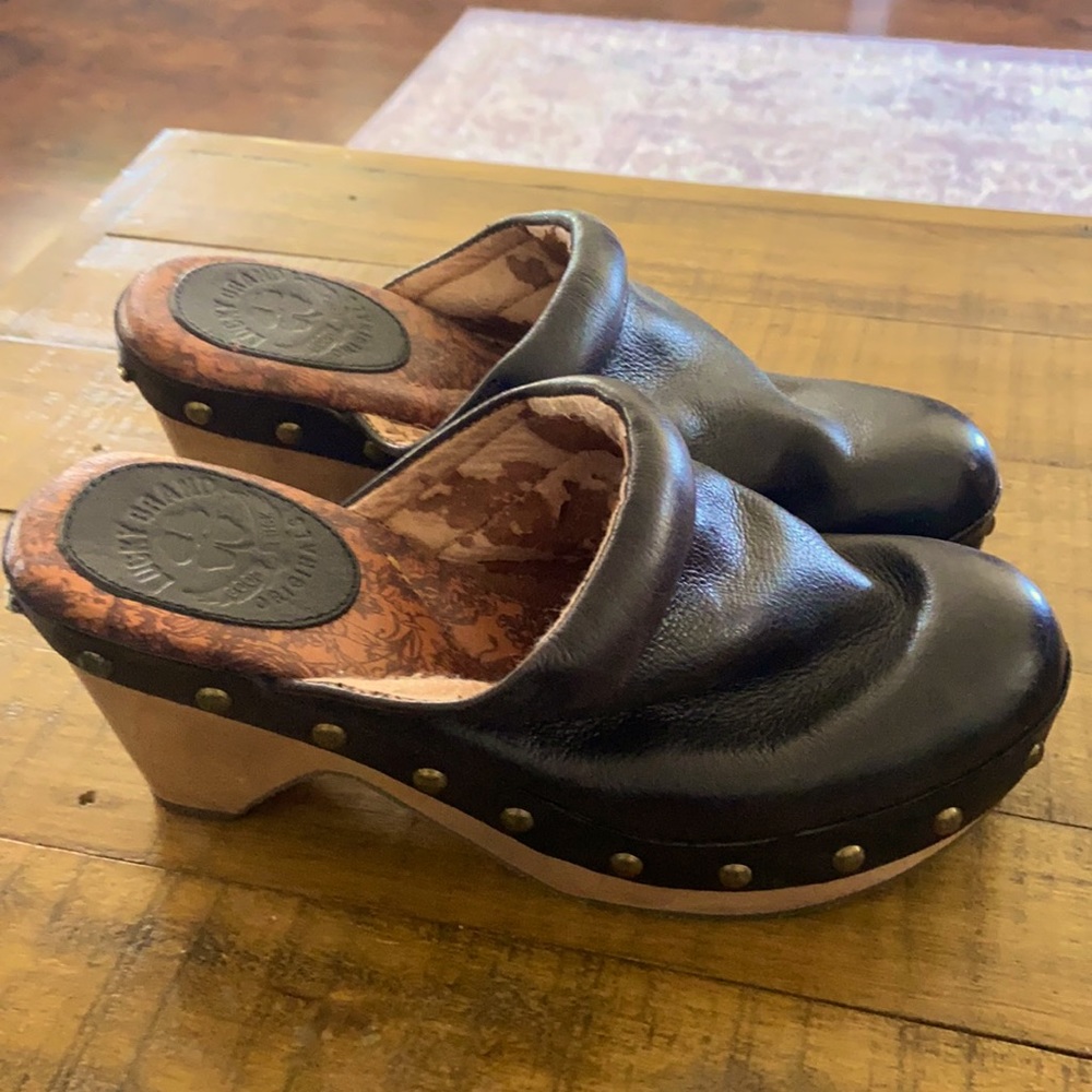 Lucky Brand Leather Clogs